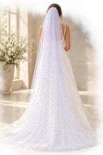 Load image into Gallery viewer, Rainbow Polka Dot Bridal Veil | 1 or 2 Tier
