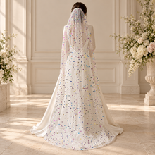 Load image into Gallery viewer, Rainbow Polka Dot Bridal Veil | 1 or 2 Tier
