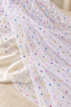Load image into Gallery viewer, Rainbow Polka Dot Bridal Veil | 1 or 2 Tier
