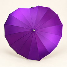 Load image into Gallery viewer, Purple Heart-Shaped Umbrella – Wedding &amp; Occasion Umbrella
