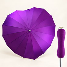 Load image into Gallery viewer, Purple Heart-Shaped Umbrella – Wedding &amp; Occasion Umbrella
