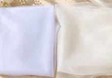 Load image into Gallery viewer, Single-Tier Rolled-Edge Wedding Veil | 75–300 cm | White or Ivory
