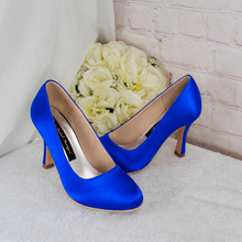 Load image into Gallery viewer, Royal Blue Round Toe Court Shoes - UK5 - Ready to Dispatch
