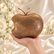 Load image into Gallery viewer, Luxury Crystal Apple Clutch Bag – Bridal &amp; Evening Purse

