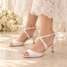 Load image into Gallery viewer, Classic Satin Wedding Sandals – 5 cm or 8.5 cm Heel – Over 25 Colours
