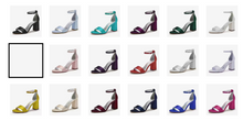 Load image into Gallery viewer, Light Blue Satin Block Heel Bridal Sandals
