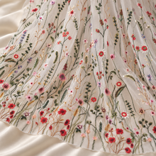 Load image into Gallery viewer, Secret Garden Embroidered Wedding Veil – Colourful Cathedral Veil
