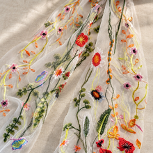 Load image into Gallery viewer, Meadow Flower Embroidered Bridal Hair Bow
