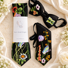 Load image into Gallery viewer, Secret Garden Embroidered Floral Wedding Tie
