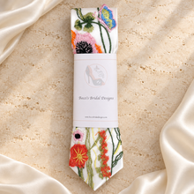 Load image into Gallery viewer, Secret Garden Embroidered Floral Wedding Tie

