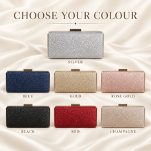 Load image into Gallery viewer, Glitter Evening Clutch Bag – Bridal &amp; Occasion Bag
