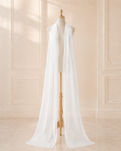 Load image into Gallery viewer, Minimalist Chiffon Bridal Scarf Veil | White, Ivory &amp; Black
