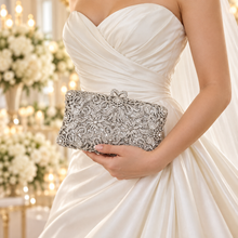 Load image into Gallery viewer, Luxury Swarovski Crystal Clutch Bag – Bridal &amp; Evening Bag
