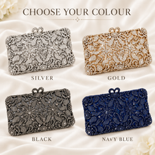 Load image into Gallery viewer, Luxury Swarovski Crystal Clutch Bag – Bridal &amp; Evening Bag
