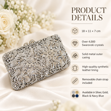 Load image into Gallery viewer, Luxury Swarovski Crystal Clutch Bag – Bridal &amp; Evening Bag
