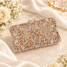 Load image into Gallery viewer, Luxury Swarovski Crystal Clutch Bag – Bridal &amp; Evening Bag
