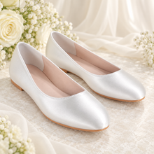 Load image into Gallery viewer, Round Toe Flat Wedding Shoes | Custom Colour Ballet Flats
