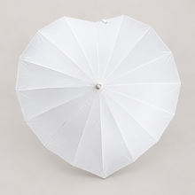 Load image into Gallery viewer, White Heart-Shaped Umbrella – Wedding &amp; Occasion Umbrella
