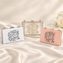 Load image into Gallery viewer, Personalised Bridal Clutch Bag – Wifey for Lifey Wedding Bag
