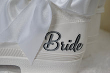 Load image into Gallery viewer, Personalised Bride Wedding Wellies – Crystal Lace Bridal Rain Boots
