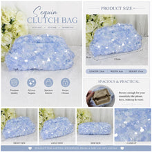 Load image into Gallery viewer, Sparkling Sequin Clutch Bag | Ivory Cream Bridal Handbag
