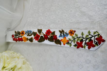 Load image into Gallery viewer, Embroidered Wildflower Mens Tie: Floral Wedding Necktie
