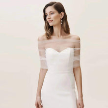 Load image into Gallery viewer, Personalised Tulle Wedding Bolero and Fingerless Glove Set: Bridal Dress Cover
