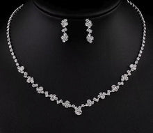 Load image into Gallery viewer, Bridal Jewelry Set: Teardrop Cubic Zirconia Necklace, Earrings &amp; Bracelet
