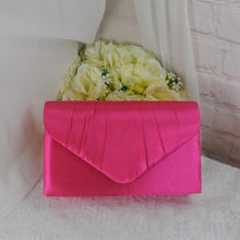 Load image into Gallery viewer, Hot Pink Satin Heel, Clutch &amp; Fascinator Set: Handmade Wedding Guest Outfit
