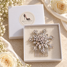 Load image into Gallery viewer, Crystal Snowflake Bridal Hair Comb
