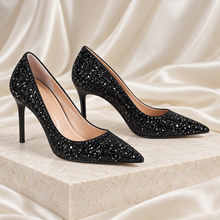 Load image into Gallery viewer, Princess Silver Sparkling Glitter Wedding Shoes
