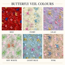 Load image into Gallery viewer, Embroidered Butterfly Wedding Veil – 3D Silk Butterflies &amp; Leaves
