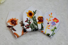 Load image into Gallery viewer, Embroidered Wildflower Pocket Squares &amp; Matching Tie: Secret Garden Wedding Necktie
