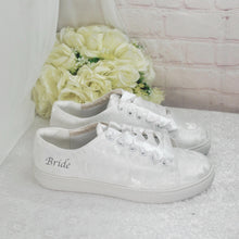 Load image into Gallery viewer, Lace Bridal Trainers
