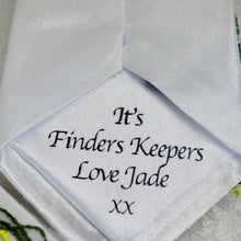 Load image into Gallery viewer, Personalised Embroidered Wildflower Satin Tie: Secret Garden Wedding Necktie
