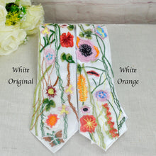 Load image into Gallery viewer, Embroidered Floral Tie: Secret Garden Wedding Necktie
