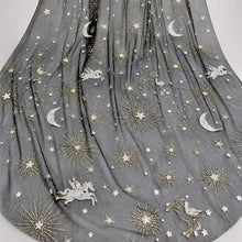 Load image into Gallery viewer, Handmade Celestial Wedding Veil or Cape: Black Glitter Tulle
