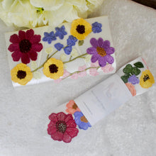 Load image into Gallery viewer, Embroidered Wildflower Tie: White Satin Floral Necktie, Wedding Groom
