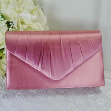 Load image into Gallery viewer, Handmade Dusky Pink Fascinator Hat and Satin Clutch Bag Set
