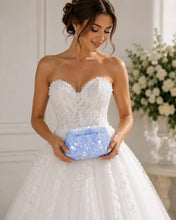Load image into Gallery viewer, Sparkling Sequin Clutch Bag | Ivory Cream Bridal Handbag
