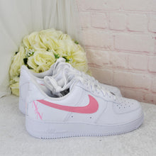 Load image into Gallery viewer, Personalised Hand Painted  AF1 Air Force 1 Trainers Genuine for Bride or Groom, Customised Bridal Sneakers, Alternative Wedding Shoes
