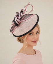 Load image into Gallery viewer, Sinamay Fascinator Hat with A Butterfly Bow Tie
