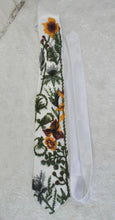Load image into Gallery viewer, Embroidered Wildflower Mens Tie: Floral Wedding Necktie
