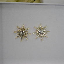 Load image into Gallery viewer, Swarovski Crystal Star stud Earrings, Bridal Jewelry, Bridal Stud Earrings, Crystal Bridal Earrings, Statement Earrings Cz
