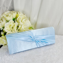 Load image into Gallery viewer, Handmade Satin Hatinator with Rose Flowers &amp; Feathers | Matching Clutch Bag
