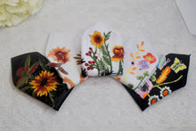 Load image into Gallery viewer, Embroidered Wildflower Pocket Squares &amp; Matching Tie: Secret Garden Wedding Necktie
