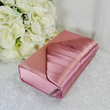 Load image into Gallery viewer, Handmade Dusky Pink Fascinator Hat and Satin Clutch Bag Set
