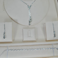 Load image into Gallery viewer, Bridal Jewellery Set: Teardrop Cubic Zirconia Necklace, Earrings &amp; Bracelet
