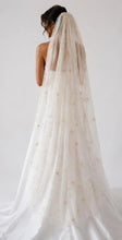 Load image into Gallery viewer, Wedding Cape - Celestial Embroidered Bridal Veil | Up to Cathedral Length
