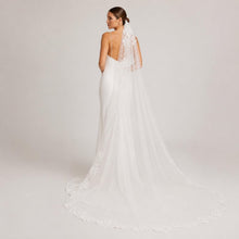 Load image into Gallery viewer, Lace Edge Pearl Veil | Ivory or White | with Comb
